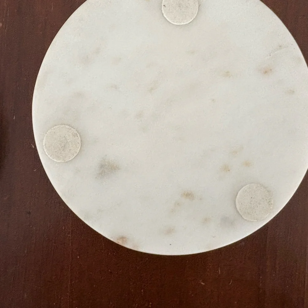 Set of 4 coasters with gold shamrocks